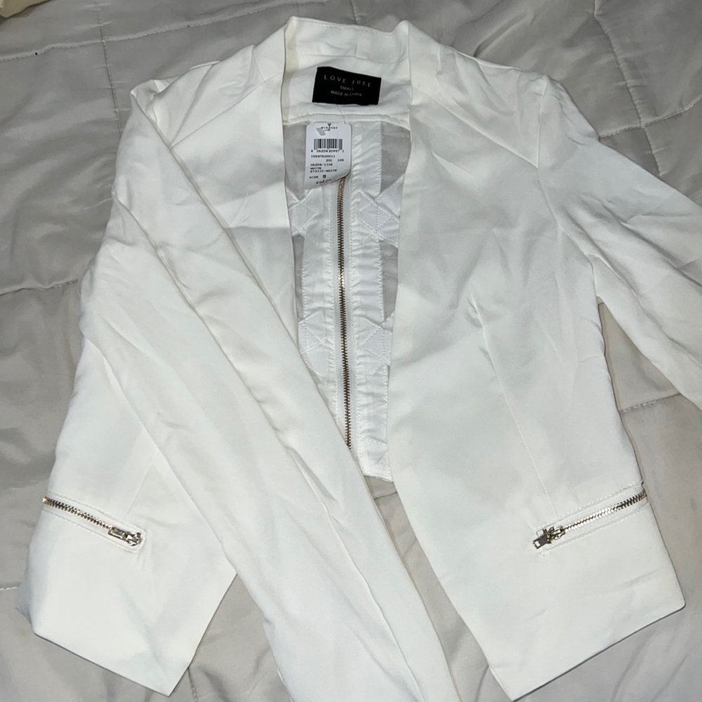 White Business Casual Jacket
